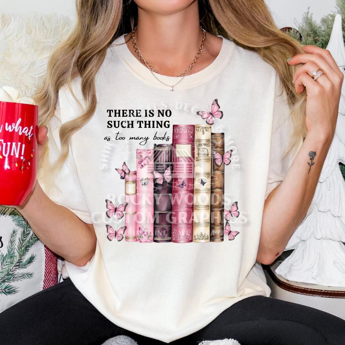There is No Such Thing as Too Many Books PNG, Reading Book Lover PNG ...