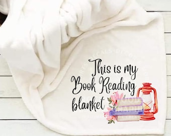 Book Blanket PNG, Reading Blanket,This is My Book Reading Blanket, Png Sublimation Blanket 0Designs, Lantern and Books With Flowers,