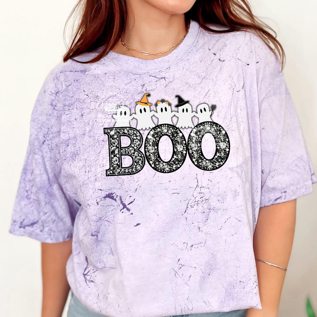 Rhinestone Boo BOO GHOST Png, Rhinestone Spooky Png, Digital for Sublimation & Dtf ...