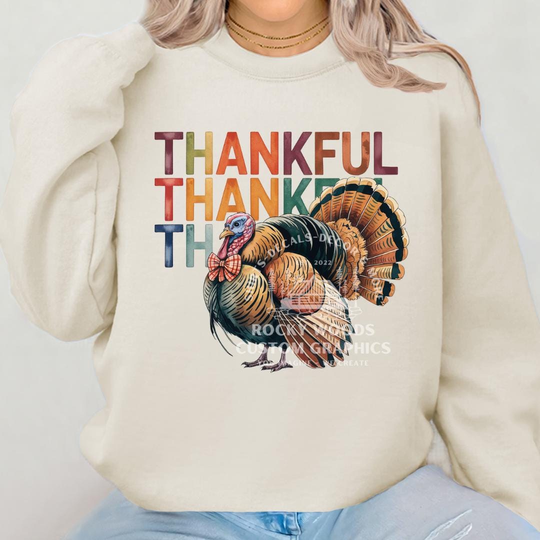 Thankgiving Turkey Print Pattern Women Off Shoulder Sweatshirt