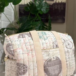 Quilted Paris Diaper Bag / Versatile Travel Bag