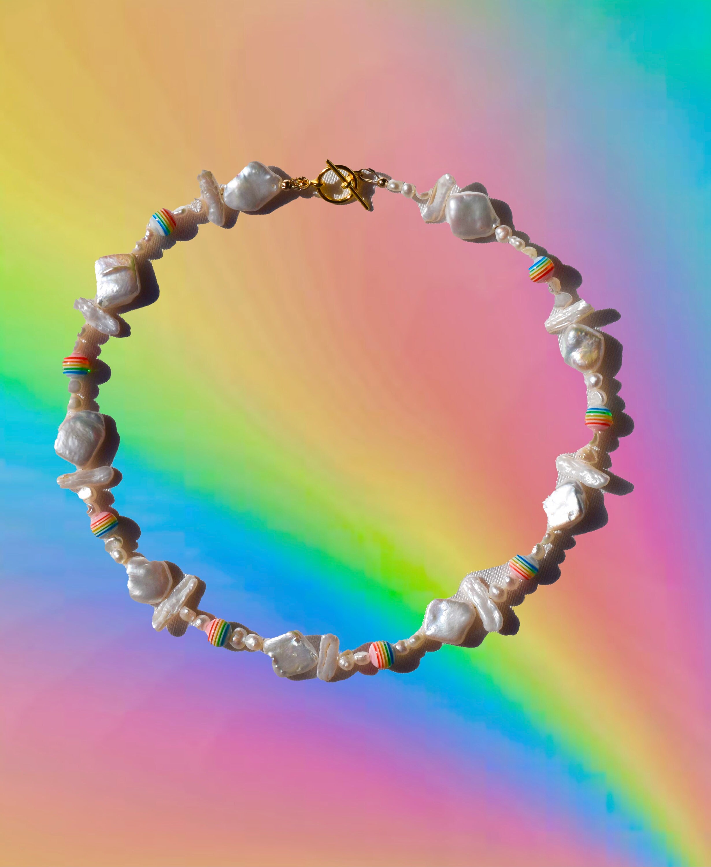 Freshwater pearl necklace Funky Y2K Necklace Freshwater Etsy