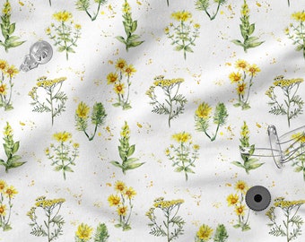 SMALL FLOWER Pattern cotton 100/% MEADOW Eco-print Printed Cotton Fabric Width 155cm 61