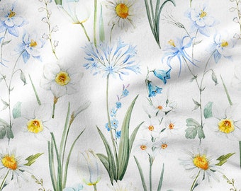 SMALL FLOWER Pattern cotton 100/% MEADOW Eco-print Printed Cotton Fabric Width 155cm 61