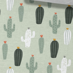 Felpa Tessuto CACTI , Elastico, Tessuto cactus, Tessuto a maglia di cotone, per felpe, abbigliamento sportivo e per bambini 230gsm