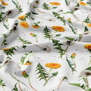Summer Meadow fruits, Linen 100%, Eco-print, Printed Linen fabric, Softened linen for sewing, Width 150cm /60"
