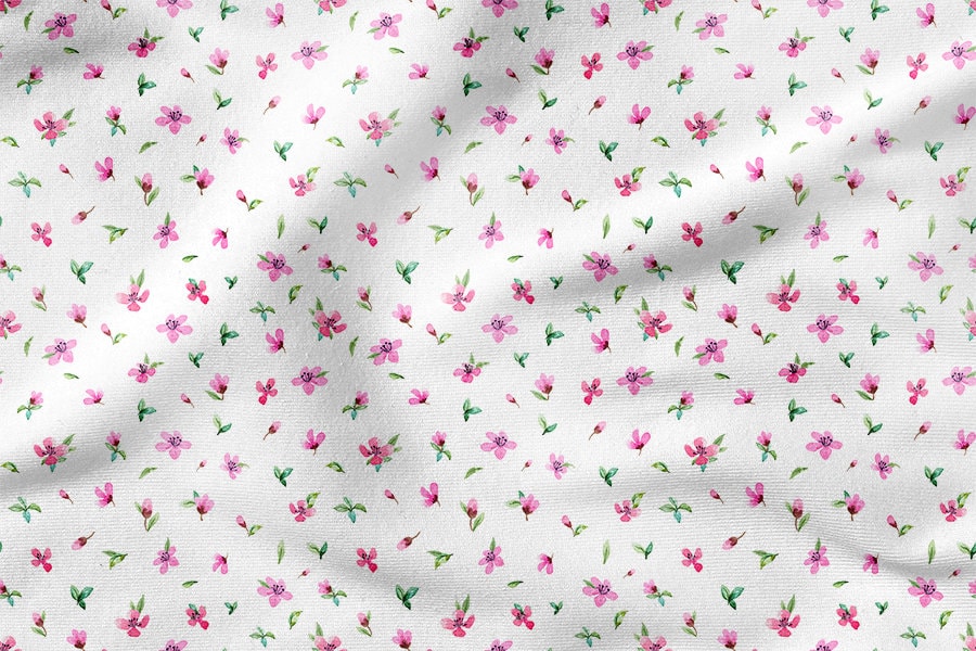 Small Fabric Pattern MEADOW, SMALL FLOWER Pattern Cotton 100%, Eco-print, Printed Cotton ...