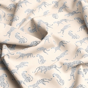Wild Cats VISCOSE Fabric 100%, Eco-print, Printed Viscose Fabric, Light and Delicate, Width 145cm /57"