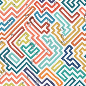 Waterproof fabric Geomertic Rainbow, PN-EN ISO, Rainbow fabric, 600D weave, 200G/m2, Width 150cm /60" image 3