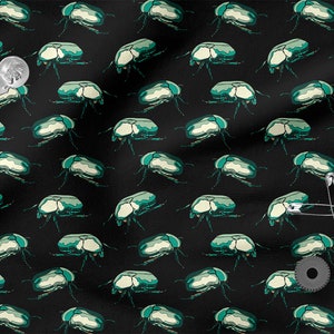 Beetles cotton 100%, Eco-print, Printed Cotton Fabric, Beetles fabric, Width 150cm /60&quot;