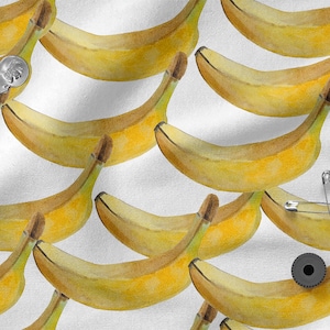 BANANEN FRUITS Baumwolle bedruckt, 100% Baumwolle, Eco-print, 155 cm breit
