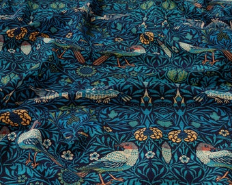 Work of art, Linen 100%, Eco-print, Printed Linen fabric, Softened linen for sewing, Width 150cm /60"