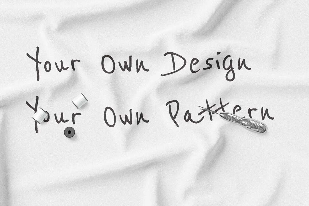 Custom Pattern on Cotton Knit Fabric, Personalized Design on Fabric