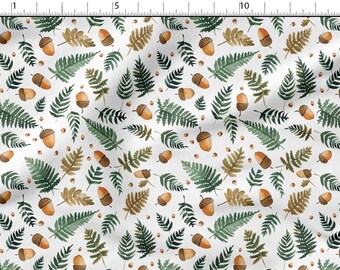 Forest, mushrooms cotton 100%, Eco-print, Printed Cotton forest fabric, Width 150cm /60"