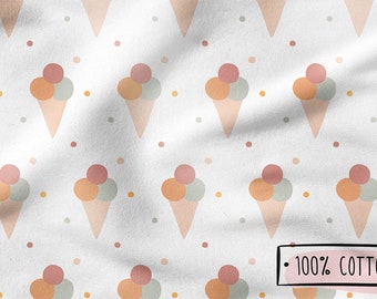 Eiscreme-Baumwolle 100%, Eco-print, bedruckter Baumwolle-Eiscreme-Stoff, 150 cm breit