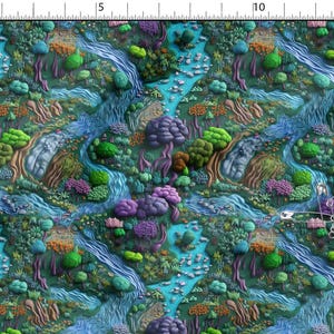 Mapa mágico de algodón 100 %, estampado ecológico, tela de algodón con estampado de gato, ancho de la tela 150 cm/60"