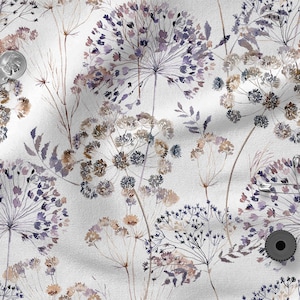 Summer Flowers, Meadow cotton 100%, Eco-print, Printed Cotton Fabric, Poppies fabric, Width 150cm /60&quot;