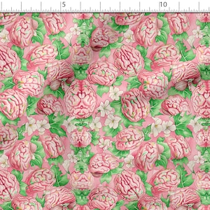Human Brain Cotton, 100% Eco-print, Baumwollstoff bedruckt, 150 cm breit