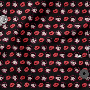 Retro Cartoon cotton 100%, Eco-print, Printed Cotton Fabric, Cartoon fabric, Width 150cm /60&quot;