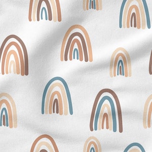 Rainbow cotton 100%, Eco-print, Printed Cotton Fabric, Rainbow fabric, Width 150cm /60&quot;