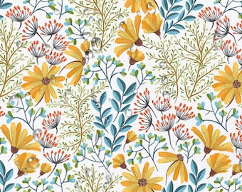 Waterproof Cordura fabric, Floral fabric, PN-EN ISO, 600D weave, 200G/m2, Width 150cm /60", Patterns to Choose