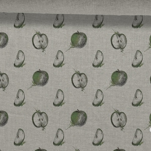 Tessuto di lino Mele Tessuto di lino beige in melange Lino ammorbidito per cucire, Larghezza 150 cm / 60"