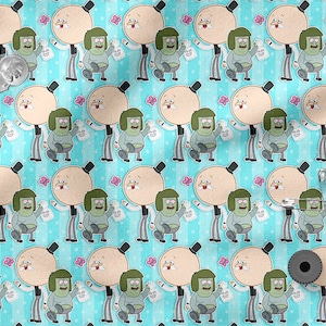 Classic Cartoon cotton 100%, Eco-print, Printed Cotton Fabric, Cartoon fabric, Width 150cm /60&quot;