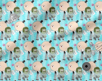 Classic Cartoon cotton 100%, Eco-print, Printed Cotton Fabric, Cartoon fabric, Width 150cm /60"