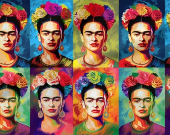 Frida-katoen 100%, Eco-print, bedrukte katoenen Frida-stof, breedte 150 cm /60"