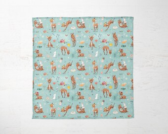 Tetra Stoff, Baumwolle 100%, Musselin, Forest Friends, Breite 80 cm
