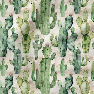 Cotone cactus 100%, stampa ecologica, tessuto cactus in cotone stampato, larghezza 150 cm /60"
