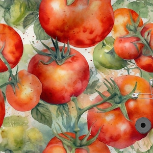 Tomaten-Baumwolle 100%, Eco-print, Bedruckter Baumwoll-Plane-Stoff, Breite 150 cm