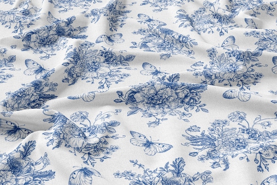 floral linen dress fabric Amazon.com: Linen Blue Floral Fabric by The Yard, 62 Inch Width Vintage  Flower Patterned Upholstery Fabric for Sewing, Clothing, Quilting, DIY Arts  Craft, 2 Yard