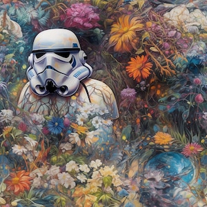 Stormtrooper cotton 100%, Eco-print, Printed Cotton Fabric, Width 150cm /60&quot;