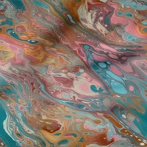 Colored marble cotton 100%, Eco-print, Printed Cotton colored fabric, Width 150cm /60&quot;