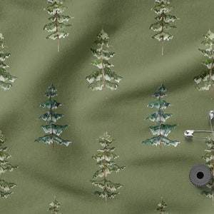 Forest Trees cotton 100%, Eco-print, Printed Cotton Fabric, Trees fabric, Width 150cm /60&quot; Patterns to Choose