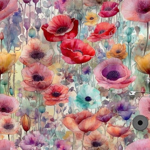 Meadow cotton 100%, Eco-print, Printed Cotton meadow fabric, Width 150cm /60"