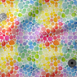 Colored dots cotton 100%, Eco-print, Printed Cotton dots fabric, Width 150cm /60&quot;