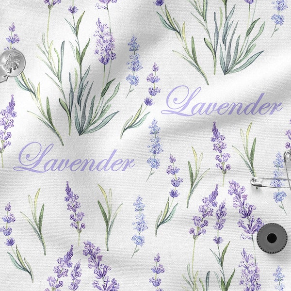 Lavender Summer cotton 100%, Eco-print, Printed Cotton Fabric, Width 150cm /60"