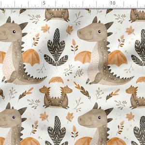 Cute Dragon cotton 100%, Eco-print, Printed Cotton dragon fabric, Width 150cm /60&quot;