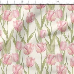 Frühlingstulpen Baumwolle 100%, Eco-print, Blumen bedruckter Baumwollstoff, 150cm breit