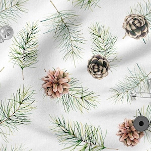 NATALE VINTAGE, cotone 100%, stampa ecologica, tessuto di cotone stampato, larghezza 155 cm /61"