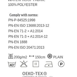 Waterproof fabric Geomertic Rainbow, PN-EN ISO, Rainbow fabric, 600D weave, 200G/m2, Width 150cm /60" image 10