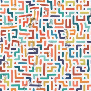 Waterproof fabric Geomertic Rainbow, PN-EN ISO, Rainbow fabric, 600D weave, 200G/m2, Width 150cm /60" image 5