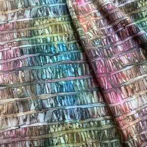 Cotton Knit Fabric Microcosm, Stretchable, Colorful Cotton Knit, Eco-Print, 200gsm weight