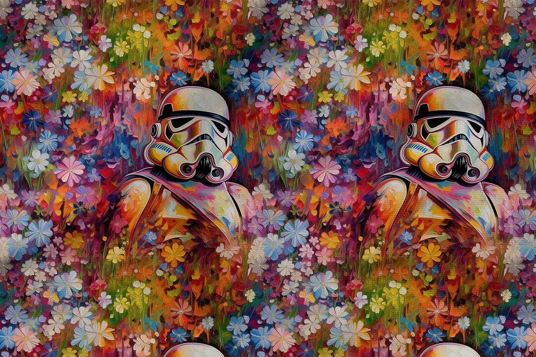 Stormtrooper Pattern Cotton 100%, Eco-print, Printed Cotton Fabric ...