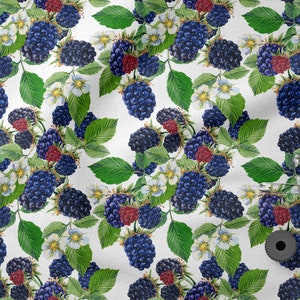 Forest Berries cotton 100%, Eco-print, Printed Cotton Fabric, Berries fabric, Width 150cm /60"
