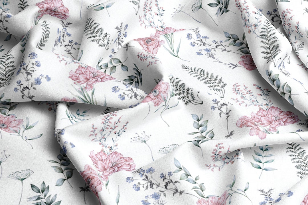 Patterns VISCOSE Fabric 100%, Eco-print, Printed Viscose Fabric ...
