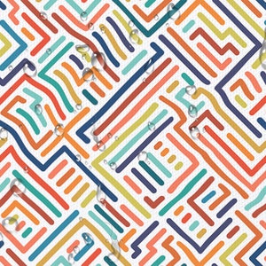 Waterproof fabric Geomertic Rainbow, PN-EN ISO, Rainbow fabric, 600D weave, 200G/m2, Width 150cm /60" image 4