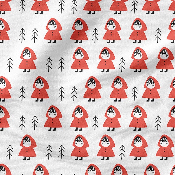 Coton Chaperon rouge 100%, Eco-print, Tissu en coton imprimé, Tissu Chaperon rouge, Largeur 150cm /60"